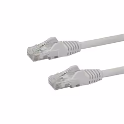 StarTech.com Câble réseau Cat6 Gigabit UTP sans crochet de 2m - Cordon Ethernet RJ45 anti-accroc - M/M - Blanc, 2 m, Cat6, U/ ...