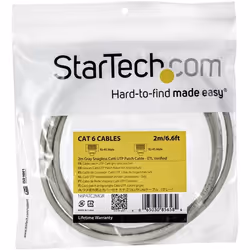 StarTech.com Câble réseau Cat6 Gigabit UTP sans crochet de 2m - Cordon Ethernet RJ45 anti-accroc - M/M - Gris - Vue supplémentaire 4