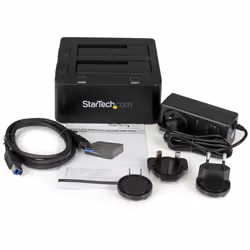 StarTech.com Station d'accueil USB 3.0 pour 2 disques durs SATA III de 2,5 ou 3,5 - Dock HDD / SSD avec UASP - Vue supplémentaire 8