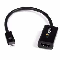StarTech.com Adaptateur actif Mini DisplayPort 1.2 vers HDMI 4K pour Utrabook / PC portable compatible Mini DP - M/F - Noir, ...