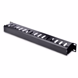 StarTech.com Panneau de Gestion de Câbles pour Rack 1U à Goulotte Horizontale avec Couvercle - Goulotte de Câbles pour Rack d ...