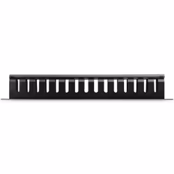StarTech.com Panneau de Gestion de Câbles pour Rack 1U à Goulotte Horizontale avec Couvercle - Goulotte de Câbles pour Rack de Serveur - Organisateur / Gestionnaire de Câbles pour Rack