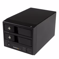 StarTech.com Boîtier USB 3.0 / eSATA sans tiroir pour 2 disques durs SATA III 3,5" avec UASP, SATA 6Gb/s et échange à chaud, ...