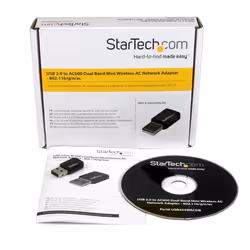 StarTech.com Mini adaptateur USB 2.0 réseau sans fil AC600 double bande - Clé USB WiFi 802.11ac 1T1R - Vue supplémentaire 4