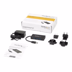 StarTech.com Hub USB 3.0 (5Gbps) portable à 3 ports avec câble intégré plus Gigabit Ethernet - Aluminium - Vue supplémentaire 7