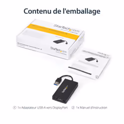 StarTech.com Adaptateur USB 3.0 vers DisplaPort - 4K 30Hz Ultra HD - Certifié DisplayLink - Convertisseur USB Type-A vers DP pour Moniteur - Vidéo Externe et Carte Graphique - Mac et Windows - Vue supplémentaire 11