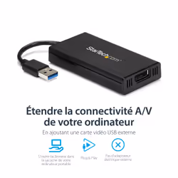 StarTech.com Adaptateur USB 3.0 vers DisplaPort - 4K 30Hz Ultra HD - Certifié DisplayLink - Convertisseur USB Type-A vers DP pour Moniteur - Vidéo Externe et Carte Graphique - Mac et Windows - Vue supplémentaire 8