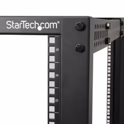 StarTech.com Rack Serveur Mobile 25U 4 Poteaux, Rack Réseau 19" 4 Poteaux avec Roulettes, Rack Roulant avec Profondeur Ajustable pour PC/AV/Données/Informatique - Roulettes, Pieds de nivellement ou Fixation au Sol - Vue supplémentaire 5