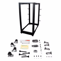 StarTech.com Rack Serveur Mobile 25U 4 Poteaux, Rack Réseau 19" 4 Poteaux avec Roulettes, Rack Roulant avec Profondeur Ajustable pour PC/AV/Données/Informatique - Roulettes, Pieds de nivellement ou Fixation au Sol - Vue supplémentaire 7