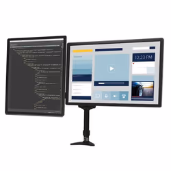 StarTech.com Bras articulé pour 2 moniteurs avec gestion de câbles et hauteur ajustable - Support de bureau double écran - Vue supplémentaire 6