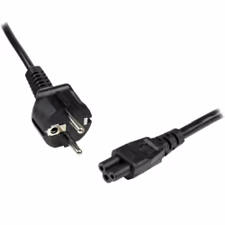 StarTech.com Cordon d'alimentation en trèfle Schuko CEE7 vers C5 de 1m pour ordinateur portable - M/F - Noir, 1 m, CEE7/7, Co ...