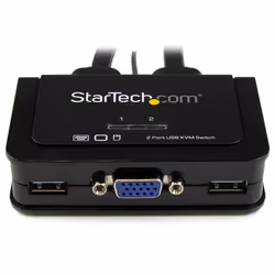 StarTech.com Switch KVM USB VGA à 2 ports - Commutateur KVM alimenté par USB avec câbles et commutateur à distance
