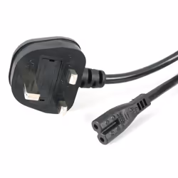 StarTech.com Cordon d'alimentation bipolaire pour UK BS1363 vers C7 de 1m pour ordinateur portable - M/F - Noir, 1 m, BS 1363 ...