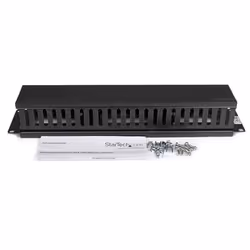 StarTech.com Panneau de gestion de câbles horizontal 2U pour rack de serveur - Guide pour câbles avec couverture - Vue supplémentaire 5