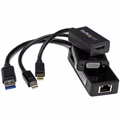 StarTech.com Kit d'adaptateurs 3-en-1 pour Microsoft Surface Pro 4 / Pro 3 / Surface 3, Noir, CE, FCC, RoHS, 152 g, 40 mm, 76 ...