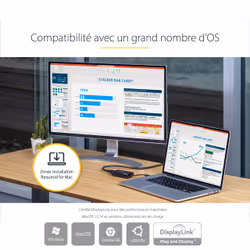 StarTech.com Adaptateur vidéo multi-écrans USB 3.0 vers HDMI - Carte graphique externe certifié DisplayLink - Ultra HD 4k - Vue supplémentaire 7