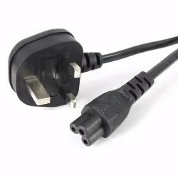 StarTech.com Cordon d'alimentation en trèfle pour GB BS1363 vers C5 de 2m pour ordinateur portable M/F - Noir, 2 m, BS 1363,  ...