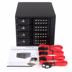 StarTech.com Rack amovible / Backplane sans tiroir pour 4x HDD SAS II/SATA III 6Gb/s de 3,5" avec échange à chaud - Aluminium - Vue supplémentaire 6