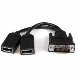 StarTech.com Câble adaptateur DMS-59 (LFH) vers 2x DisplayPort de 20cm - Câble en Y DMS 59 (M) vers double DP (F), 2x Display ...