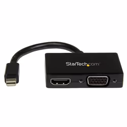StarTech.com Adaptateur audio / vidéo de voyage - Convertisseur 2-en-1 Mini DisplayPort vers HDMI ou VGA, 0,15 m, 1920 x 1200 ...