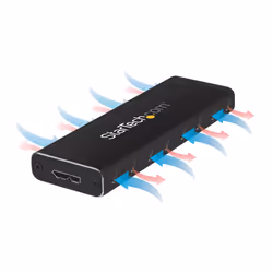 StarTech.com Boîtier Aluminium M.2 SSD vers USB 3.0 (5Gbps) avec UASP - Noir - M.2 NGFF SATA avec Clé B & Clé B+M - Boîtier Externe M.2 Portable - Non Compatible avec NVMe / AHCI