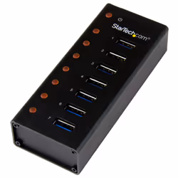 StarTech.com Hub USB 3.0 à 7 ports - 5Gbps - Concentrateur USB à montage mural / sur bureau avec boîtier métallique, USB 3.2  ...
