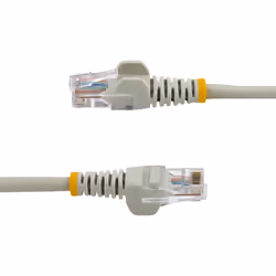 StarTech.com Câble réseau Cat5e UTP sans crochet de 1m - Cordon Ethernet RJ45 anti-accroc - M/M - Gris