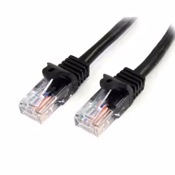 StarTech.com Câble réseau Cat5e UTP sans crochet de 1m - Cordon Ethernet RJ45 anti-accroc - M/M - Noir, 1 m, Cat5e, U/UTP (UT ...