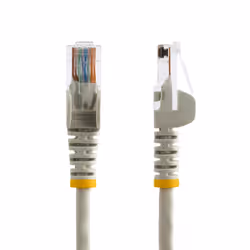 StarTech.com Câble réseau Cat5e UTP sans crochet de 2m - Cordon Ethernet RJ45 anti-accroc - M/M - Gris