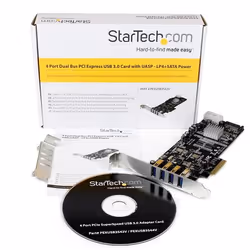 StarTech.com Carte contrôleur PCI Express à 4 ports USB 3.0 - 3 externes 1 interne - Adaptateur PCIe USB avec UASP - Vue supplémentaire 5
