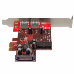 StarTech.com Carte contrôleur PCI Express à 4 ports USB 3.0 - 2 externes 2 internes - Adaptateur PCIe avec alimentation SATA - Vue supplémentaire 4