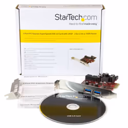 StarTech.com Carte contrôleur PCI Express à 4 ports USB 3.0 - 2 externes 2 internes - Adaptateur PCIe avec alimentation SATA - Vue supplémentaire 5