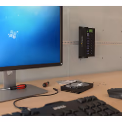 StarTech.com Hub USB 3.0 à 7 ports - 5Gbps - Hub USB-A industriel en métal avec protection ESD et protection contre les surtensions de 350W - Montage sur rail DIN, mural ou sur bureau - Hub d'extension USB conforme TAA - Vue supplémentaire 4