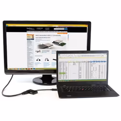 StarTech.com Adaptateur audio / vidéo de voyage - Convertisseur 2-en-1 DisplayPort vers HDMI ou VGA - Noir - Vue supplémentaire 5