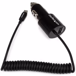 StarTech.com Chargeur pour voiture double avec câble Micro USB et port USB 2.0 - Haute puissance 21W / 4,2A - Noir, Auto, All ...