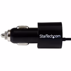 StarTech.com Chargeur pour voiture double avec câble Micro USB et port USB 2.0 - Haute puissance 21W / 4,2A - Noir