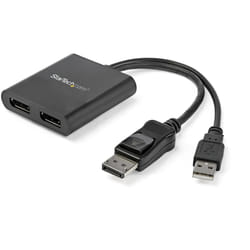 StarTech.com Répartiteur DisplayPort 1.2 à Deux Moniteurs, Adaptateur Multi-Moniteur DisplayPort vers 2x DP, Hub MST Double pour Ordinateur 4K 30Hz ou 1080p 60Hz, Alimentation par Bus USB - Windows Uniquement
