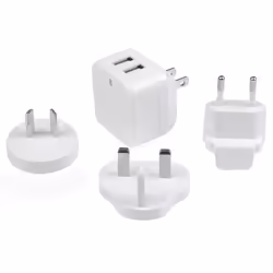 StarTech.com Chargeur mural USB à 2 ports - Haute puissance 17W / 3,4A - Chargeur de voyage international - Blanc, Intérieure ...