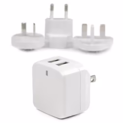 StarTech.com Chargeur mural USB à 2 ports - Haute puissance 17W / 3,4A - Chargeur de voyage international - Blanc - Vue supplémentaire 5