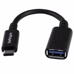 StarTech.com Adaptateur USB 3.0 USB-C vers USB-A - M/F, 0,15 m, USB C, USB A, USB 3.2 Gen 1 (3.1 Gen 1), Mâle/Femelle, Noir