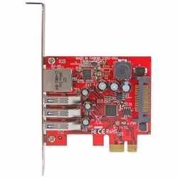 StarTech.com Carte PCI Express à 3 ports USB 3.0 et 1 port Gigabit Ethernet avec UASP