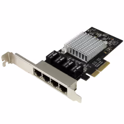 StarTech.com Carte réseau PCI Express à 4 ports Gigabit Ethernet avec chipset Intel I350, Interne, Avec fil, PCI Express, Eth ...
