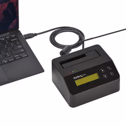 StarTech.com Effaceur de Disque Dur à Baie Unique, Nettoyeur de HDD/SSD Autonome, USB 3.0 à SATA II (3 Gbps), 9 Modes d'Effacement, Écran LCD, Dock de nettoyage de Disque Dur Secure Erase, Conforme TAA - Vue supplémentaire 4