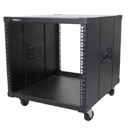 StarTech.com Rack 9U à Châssis Ouvert avec Roulettes - Armoire Portable à 4 Montants et 23" de Profondeur pour Équipement Rés ...