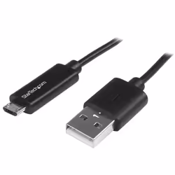 StarTech.com Câble USB vers Micro-USB de 1 m avec indicateur de chargement LED - M/M, 1 m, USB A, Micro-USB B, USB 2.0, 480 M ...