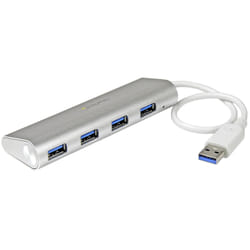 StarTech.com Hub USB 3.0 compact à 4 ports avec câble intégré - 5Gbps - Argent