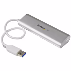 StarTech.com Hub USB 3.0 compact à 4 ports avec câble intégré - 5Gbps - Argent