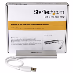 StarTech.com Hub USB 3.0 compact à 4 ports avec câble intégré - 5Gbps - Argent - Vue supplémentaire 5