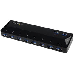 StarTech.com Concentrateur USB 3.0 (5Gbps) 10 ports avec Ports de Charge et de Synchronisation - 8 x USB-A, 2 x USB-A ports de Charge Rapide - Concentrateur USB Multiport Alimenté
