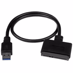 StarTech.com Adaptateur USB 3.1 (10 Gb/s) pour disque dur SATA III avec UASP, USB 3.1 A, SATA 7+15 pin, 0,5 m, Noir